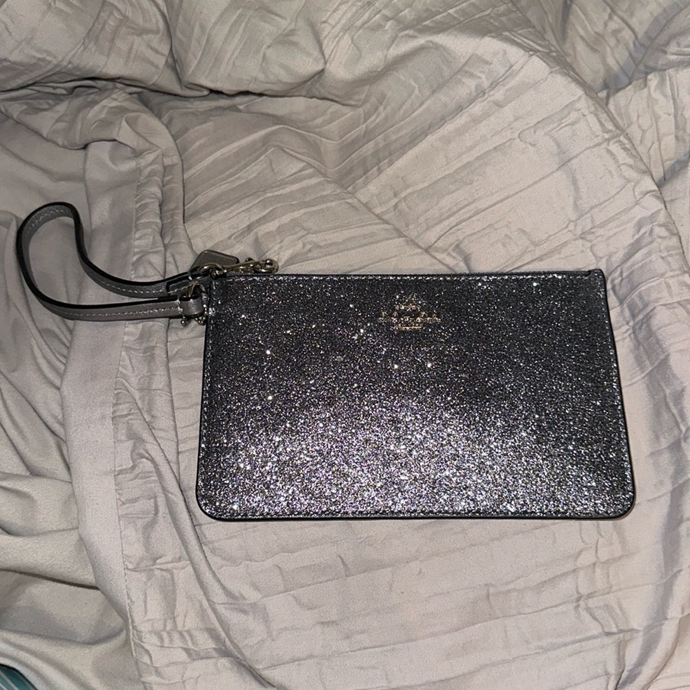 sparkly coach wristlet